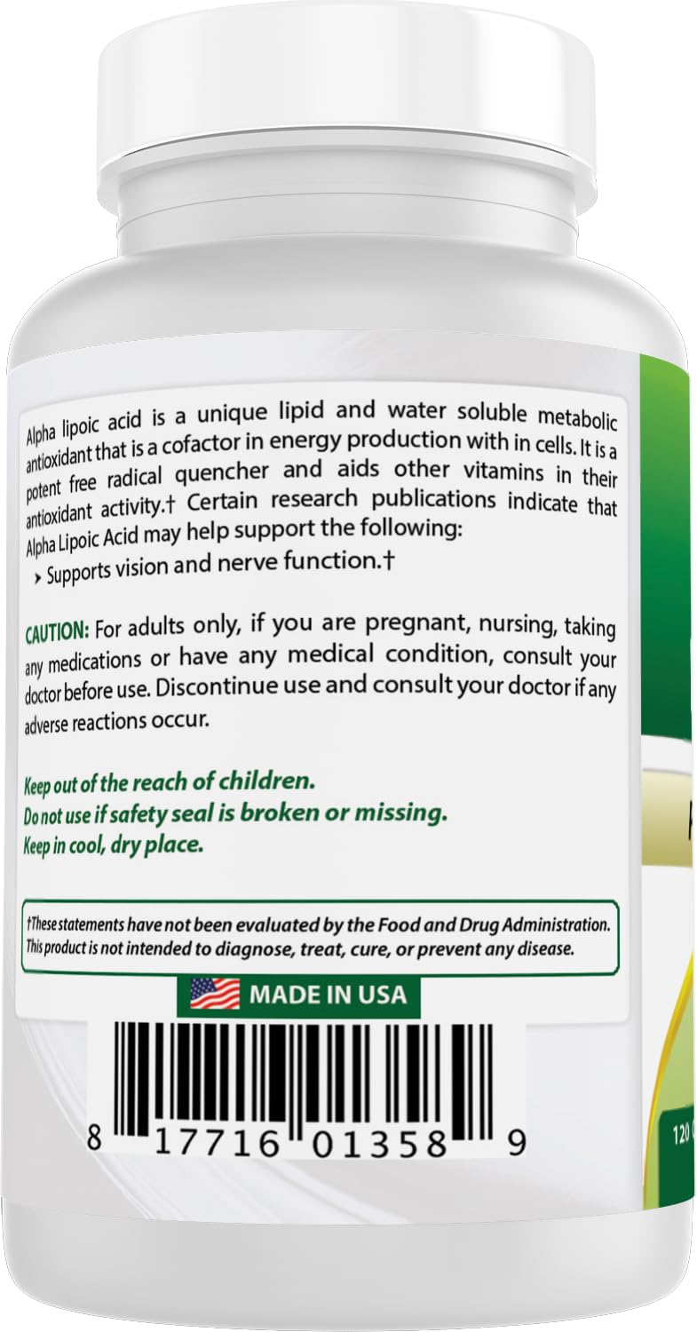 Best Naturals Acide Alpha Lipoïque 300 mg capsules avec supplément nutritionnel