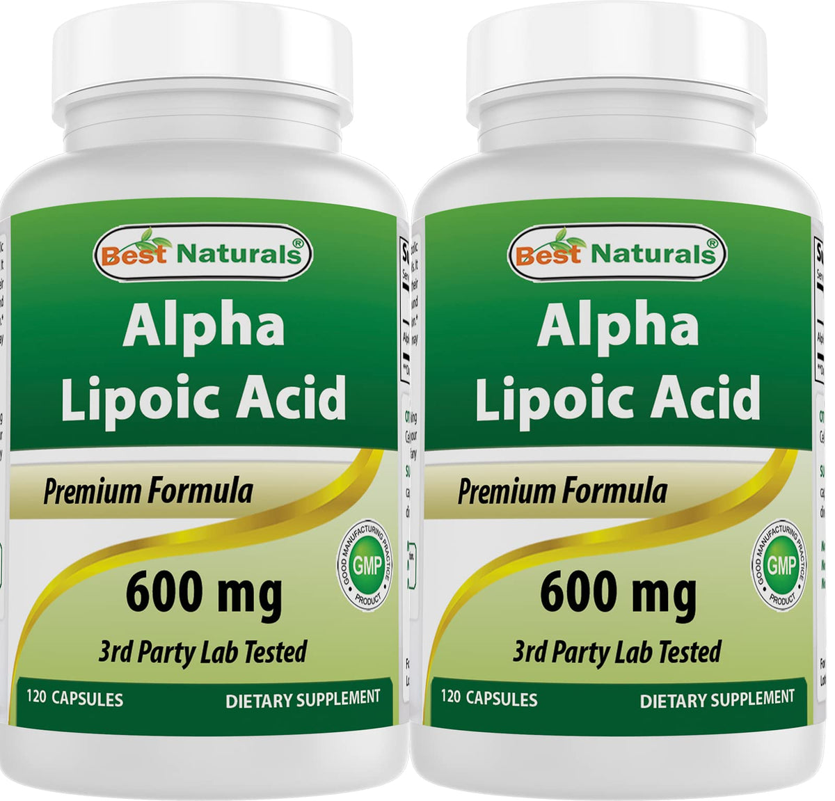 Best Naturals Acide Alpha-Lipoïque 600 mg 120 Capsules vue avant
