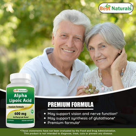 Best Naturals Acide Alpha Lipoïque 600 mg 60 capsules à côté d'autres compléments
