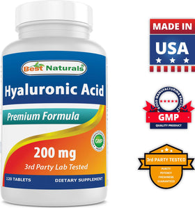 Best Naturals Acide Hyaluronique comprimés sur fond blanc