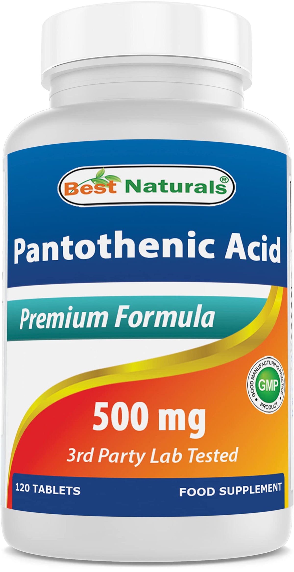 Best Naturals Acide Pantothénique 500 mg flacon avant