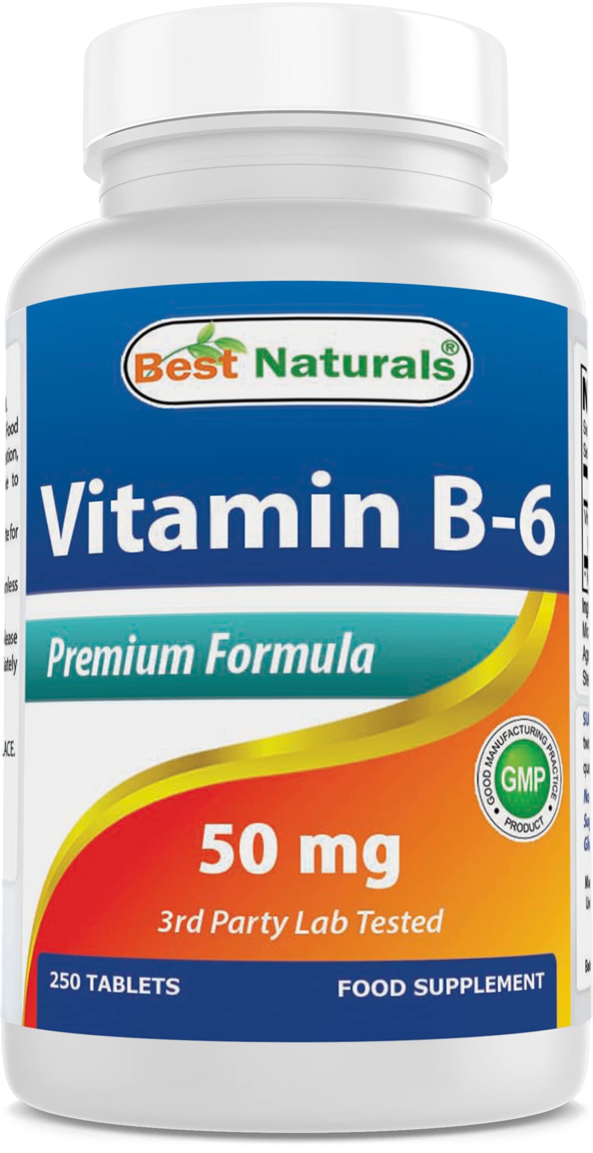 Best Naturals B6 50 mg 250 comprimés avant