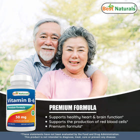 Best Naturals B6 50 mg 250 comprimés étiquetage