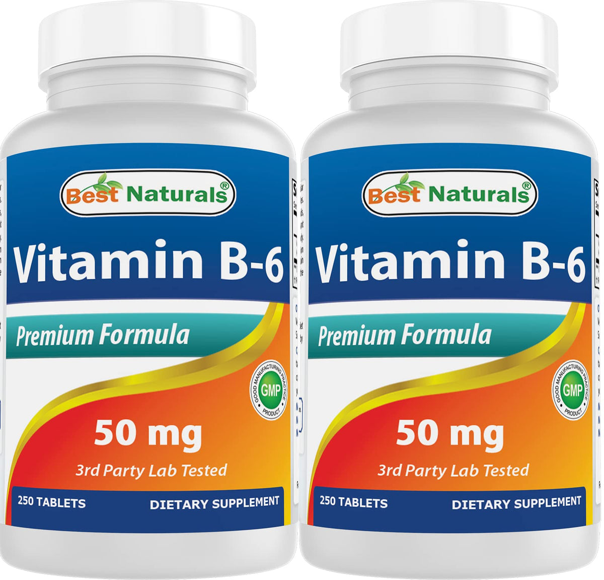 Best Naturals B6 50 mg 250 comprimés vue avant