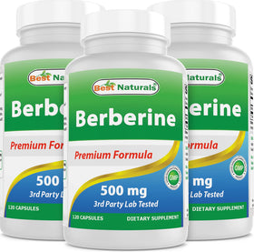 Best Naturals Berbérine 500mg 120 capsules vue de face