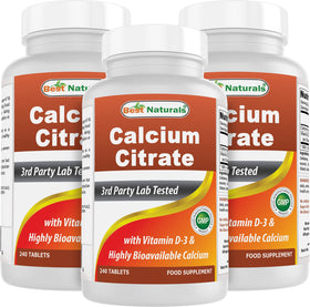 Best Naturals Calcium Citrate 240 Tablettes vue avant