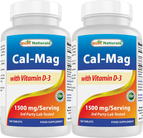 Best Naturals Calcium Magnésium 1500mg comprimés vue avant