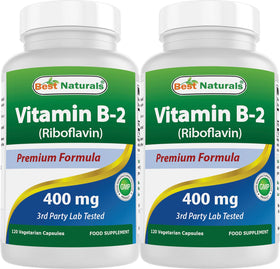 Best Naturals Capsules Vitamine B2 400mg vue de face