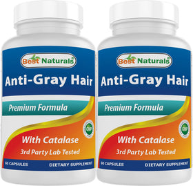 Best Naturals Complément Alimentaire Anti Cheveux Grisonnants 60 Capsules vue avant