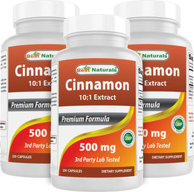 Best Naturals Complément Alimentaire Cannelle 500 mg 250 Capsules vue de face