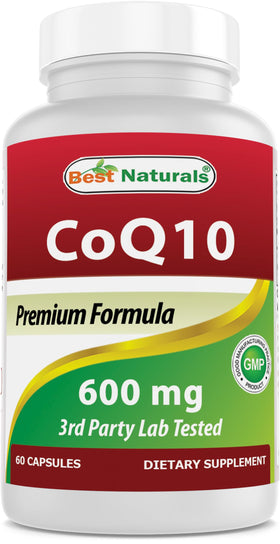 Best Naturals CoQ10 600 mg 60 capsules vue de face
