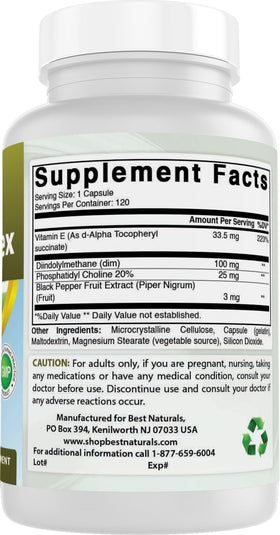 Best Naturals DIM Complex 100 mg 120 capsules - emballage