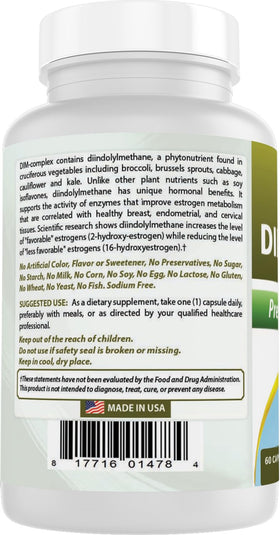Best Naturals DIM Complex 100 mg capsules with measuring spoon