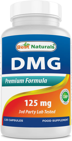 Best Naturals DMG 125 mg 120 Capsules - Vue avant du flacon