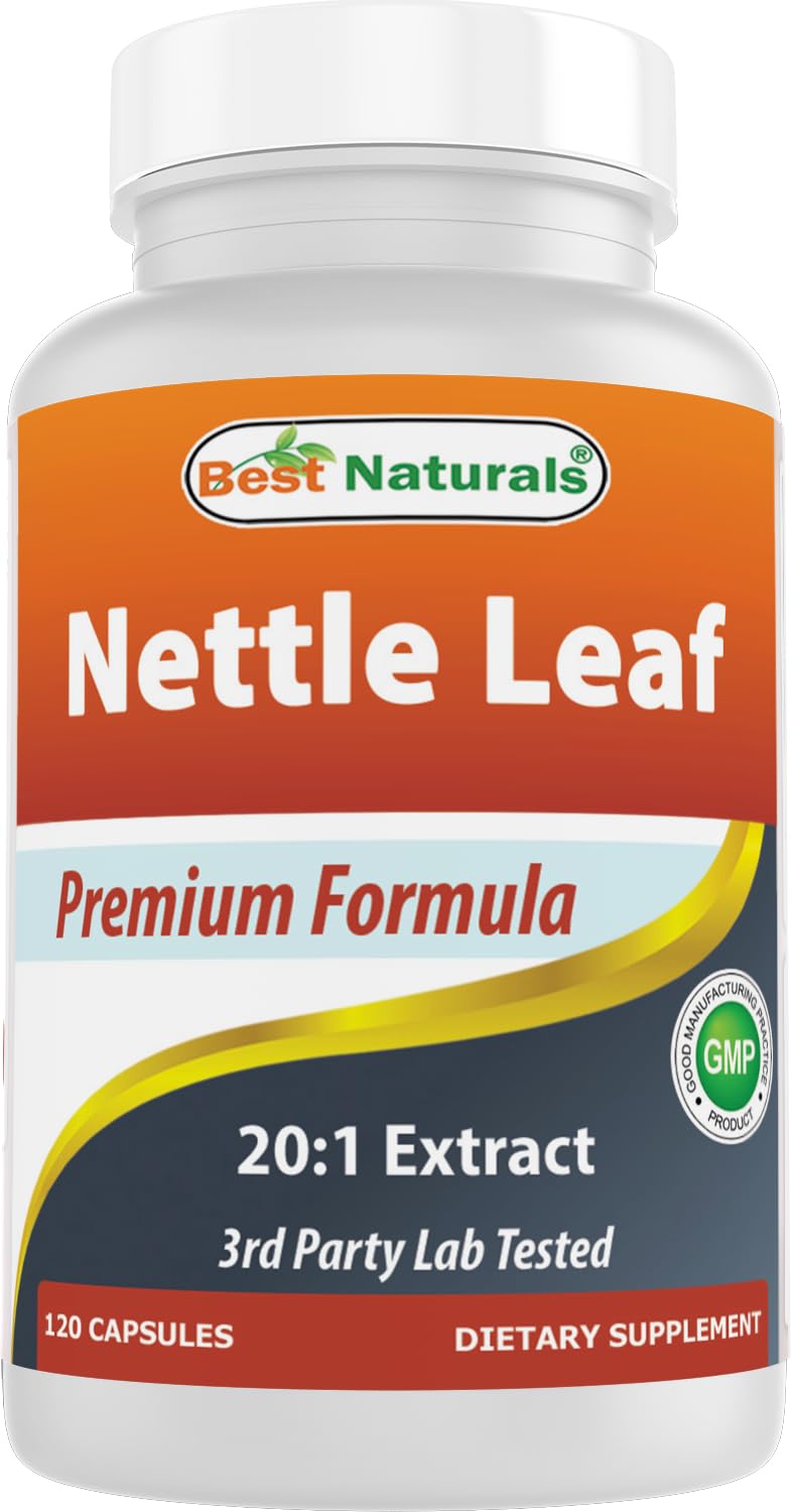 Best Naturals Extrait de Feuille d'Ortie 250 mg - 120 capsules vue de face