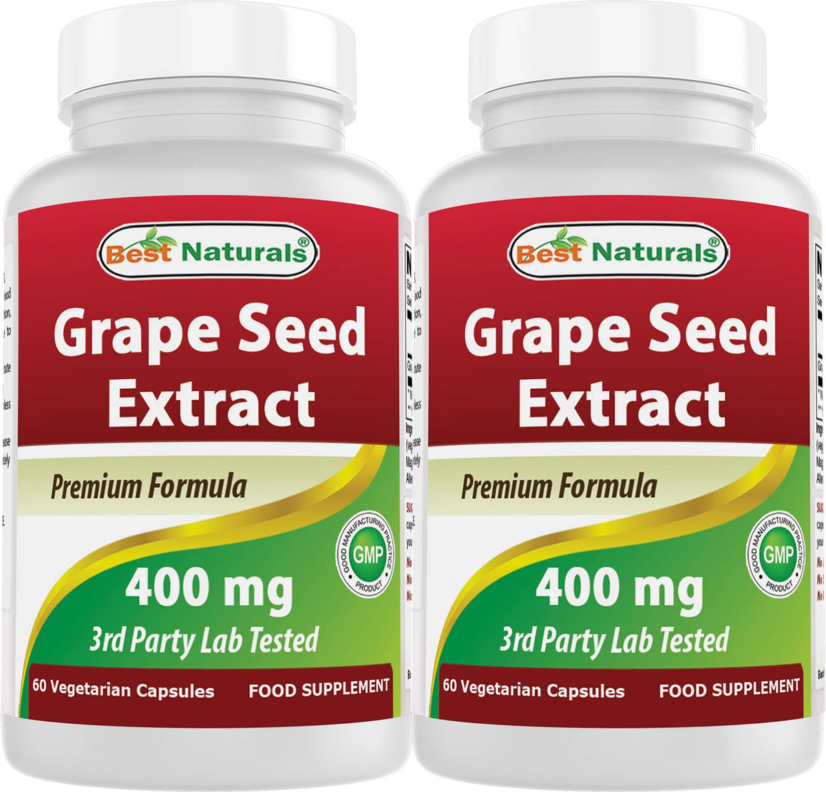 Best Naturals Extrait de Pépin de Raisin 400 mg gélules végétales vue de face