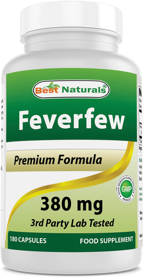 Best Naturals Feverfew 380 mg 180 gélules front view