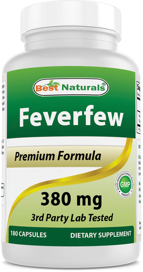 Best Naturals Feverfew 380 mg ingredients list
