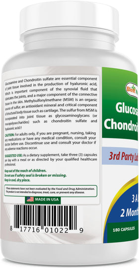 Best Naturals Glucosamine Chondroïtine MSM avec des accessoires de santé