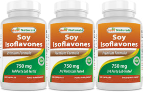 Best Naturals Isoflavones de Soja 750 mg 120 capsules vue de face