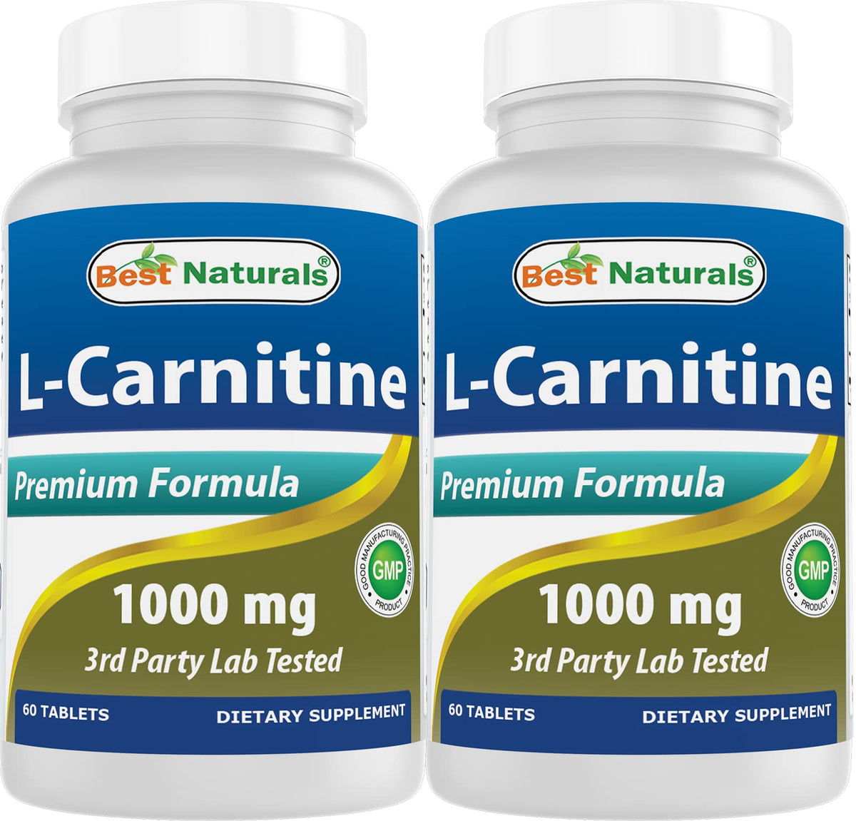 Best Naturals L-Carnitine 1000mg comprimés front view