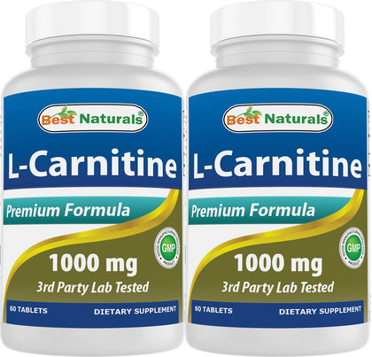 Best Naturals L-Carnitine 1000mg comprimés front view