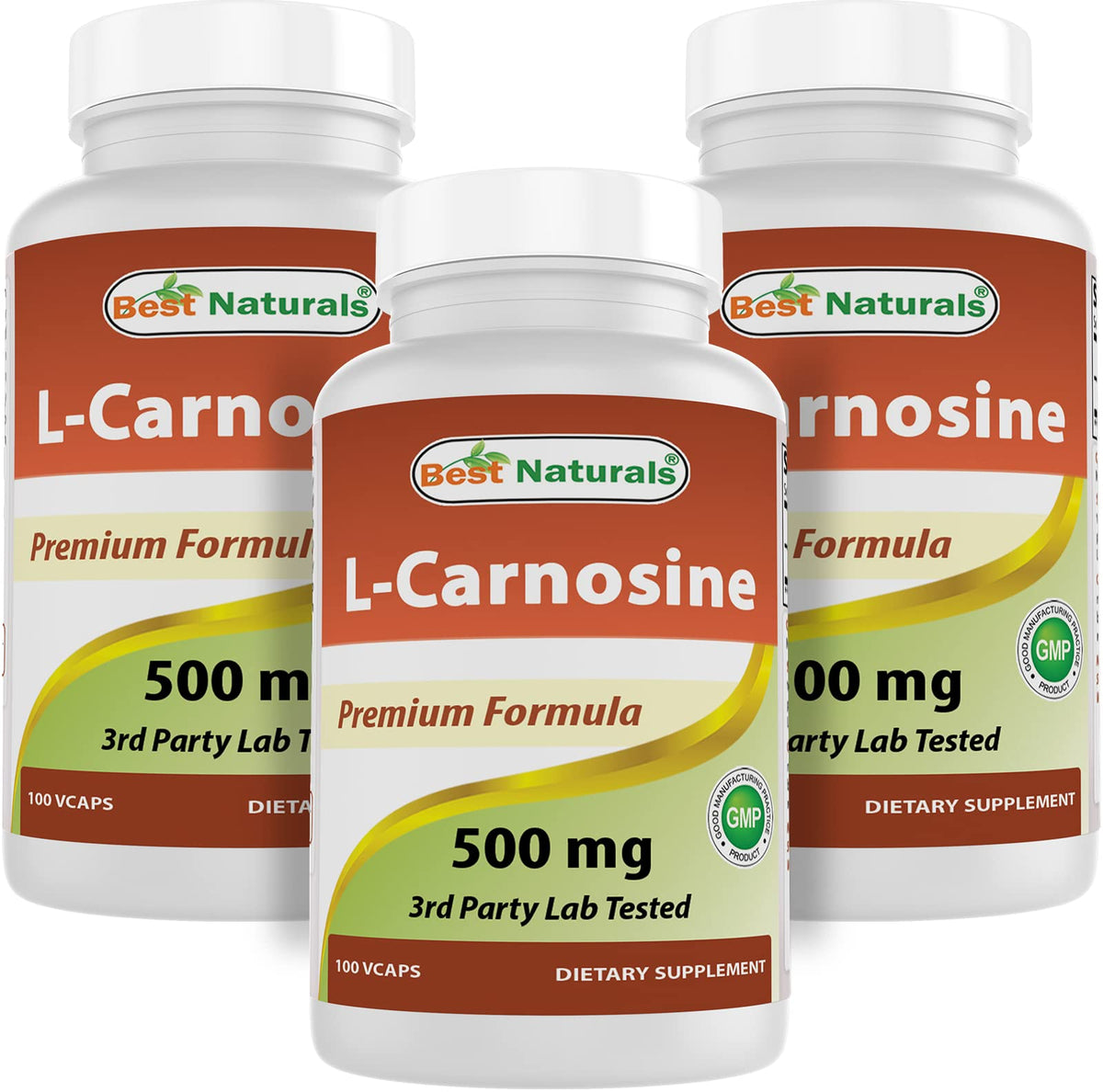Best Naturals L-Carnosine 500 mg 100 Vcaps vue avant