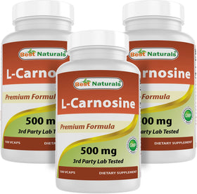 Best Naturals L-Carnosine 500 mg 100 Vcaps vue avant
