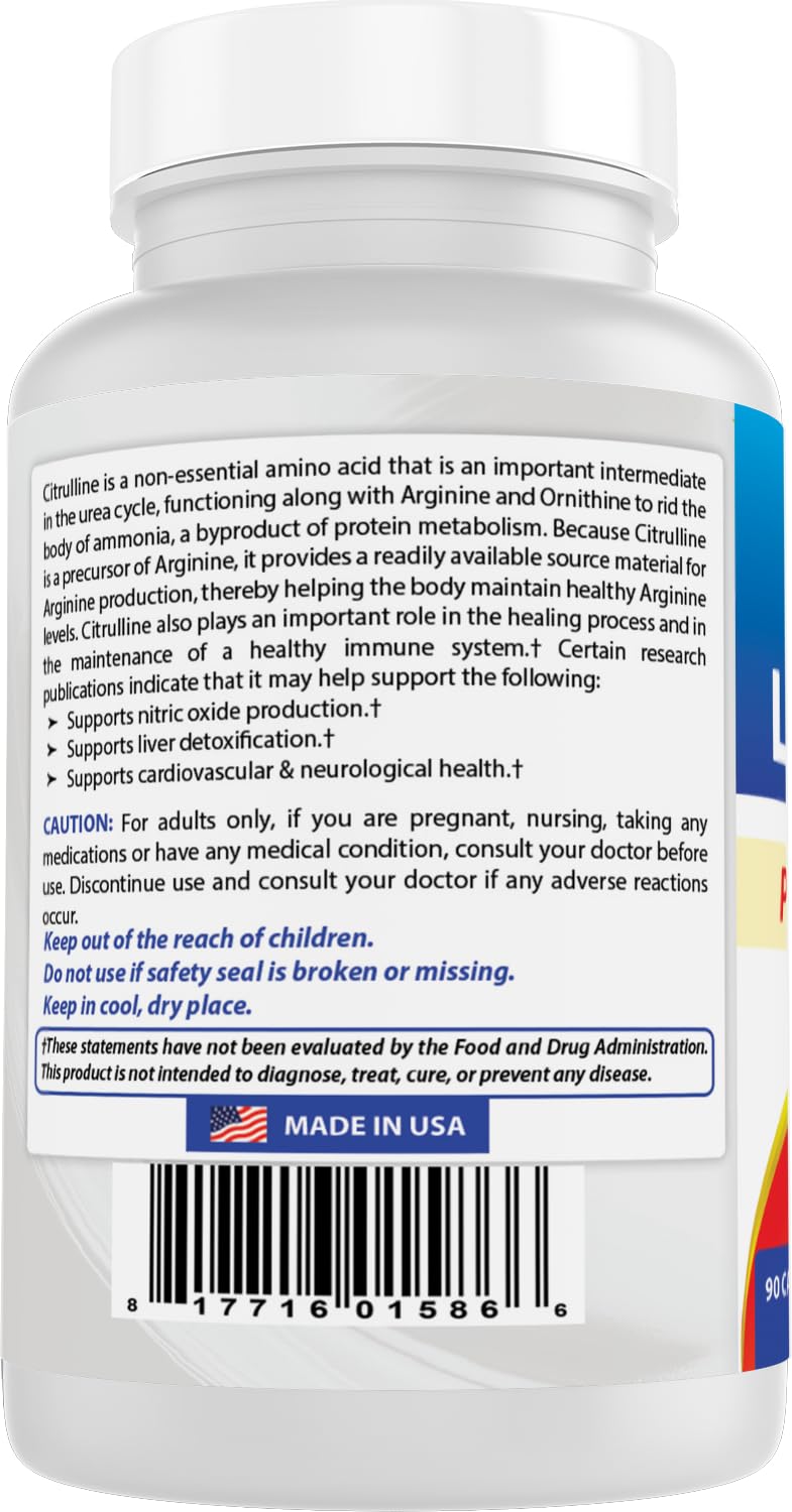 Best Naturals L-Citrulline Capsules 1500mg emballage