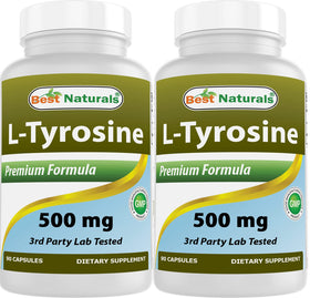 Best Naturals L-Tyrosine 500 mg 90 capsules vue avant