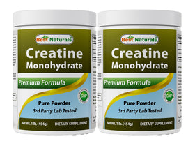 Best Naturals Monohydrate de Créatine 1 lb poudre pure vue de face