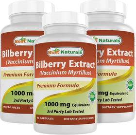 Best Naturals Myrtille 1000 mg 90 capsules vue de face
