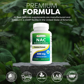 Best Naturals NAC 600 mg capsule on a table