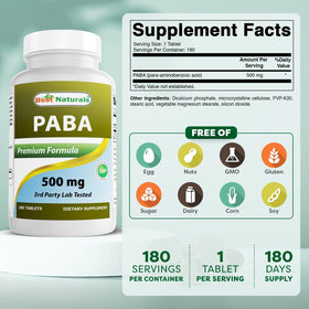 Best Naturals PABA bouteille avec étiquette