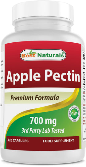 Best Naturals Pectine de Pomme 700 mg 120 Capsules - vue avant