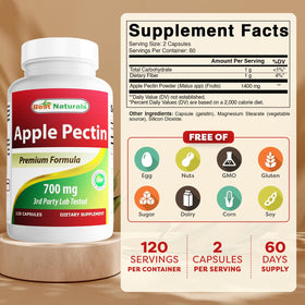 Best Naturals Pectine de Pomme 700 mg - flacon ouvert