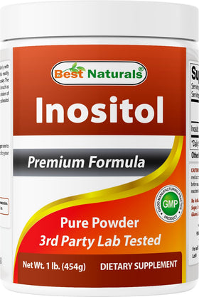 Best Naturals Poudre d'Inositol Pure 510g - vue avant