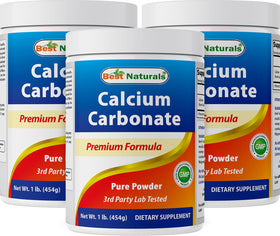 Best Naturals Poudre de Carbonate de Calcium 1,6 g face avant