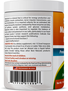 Best Naturals Poudre de Glycinate de Magnésium 1560g en utilisation