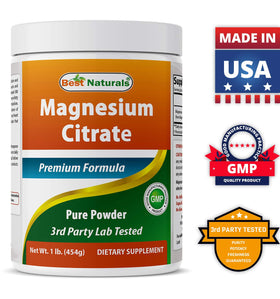 Best Naturals Poudre de Glycinate de Magnésium 1560g étiquette