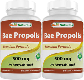 Best Naturals Propolis d'Abeille 500 mg 120 capsules vue avant