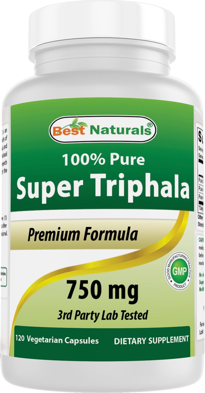Best Naturals Triphala 750 mg 120 Vcaps bouteille vue de face