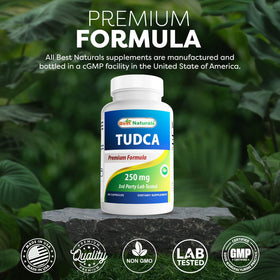 Best Naturals TUDCA 250mg étiquette avec ingrédients