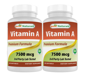 Best Naturals Vitamine A 25000 IU gélules molles en vue de face