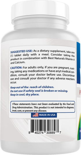 Best Naturals Vitamine D3 2000 IU affiché avec d'autres compléments alimentaires