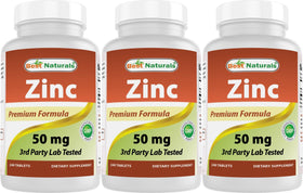 Best Naturals Zinc Gluconate 50mg 240 comprimés - vue de face