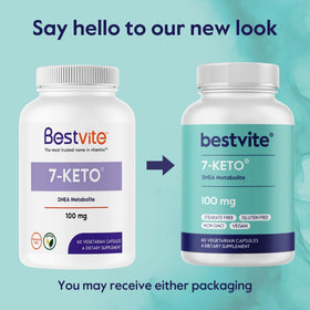 BESTVITE 7-Keto 100 mg capsules dans une main