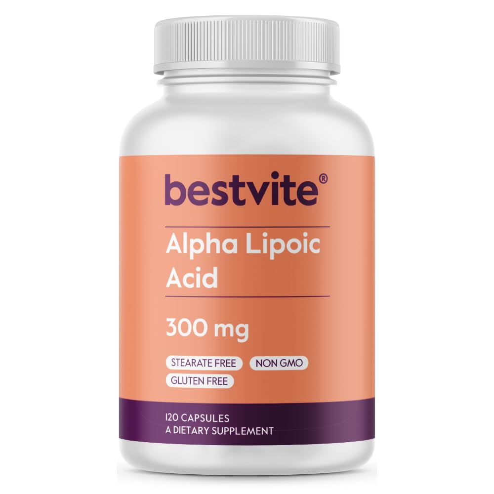 BESTVITE Acide Alpha Lipoïque 300mg 120 capsules - vue de face