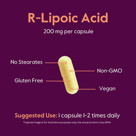 BESTVITE Acide R-Lipoïque 200mg gélules végétales sur une table
