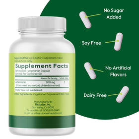 BESTVITE Artemisinin 200mg étiquette des ingrédients